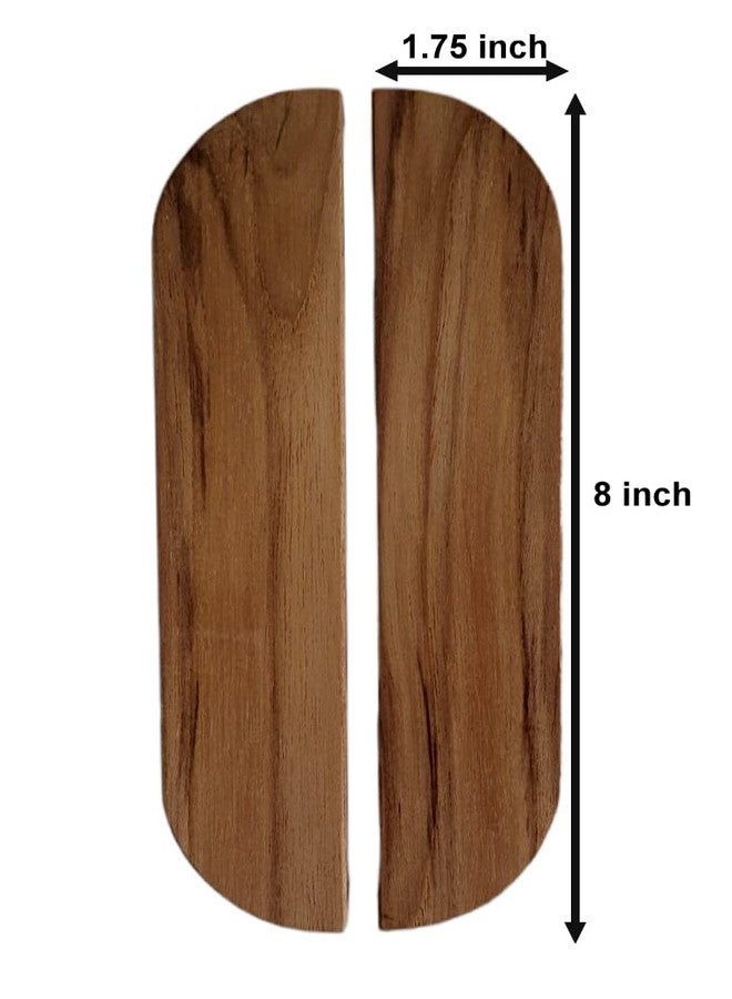 CURIOFACT Teakwood RAW Handles, Wardrobe Handle, Kitchen Cabinet Handle, Drawers Pully, C-Shape, Set of 2 (RAW Unfinished Ready to Polish, 8 INCH,) - Image 5